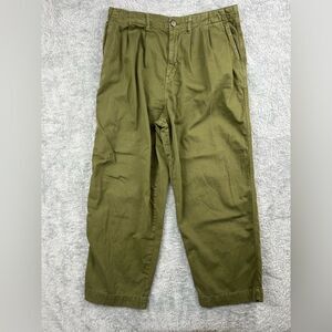Free People Addy Wide Leg Chino Pants Olive Green Low Slung Pleated Revolve 12